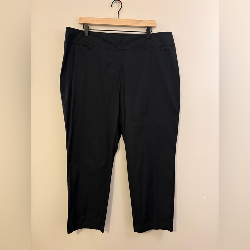 Women’s Eileen Fisher Black Slim Pant with Yoke size XL NWT